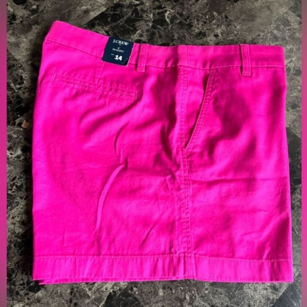 J Crew Women's 5" Chino Short Classic Beach Fuchsia 100% Cotton NWT $49
